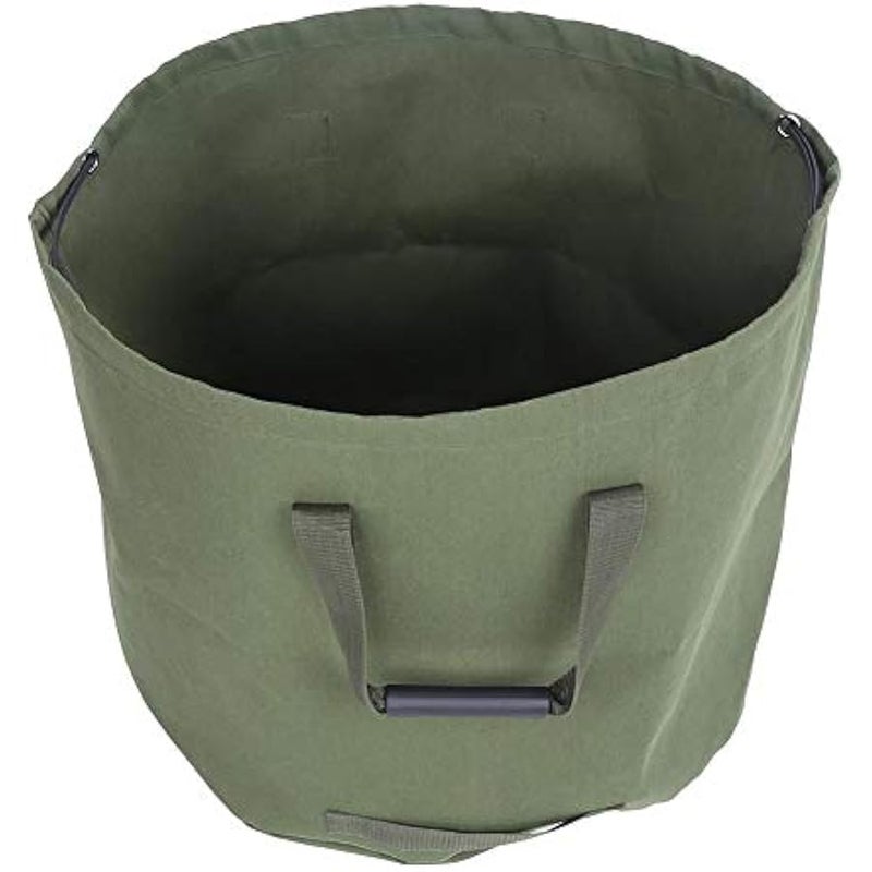 Yosooo Portable Waterproof Reusable Canvas Garden Lawn Leaf Trash Waste Bag Multifunctional Container Storage Tote - Image 3